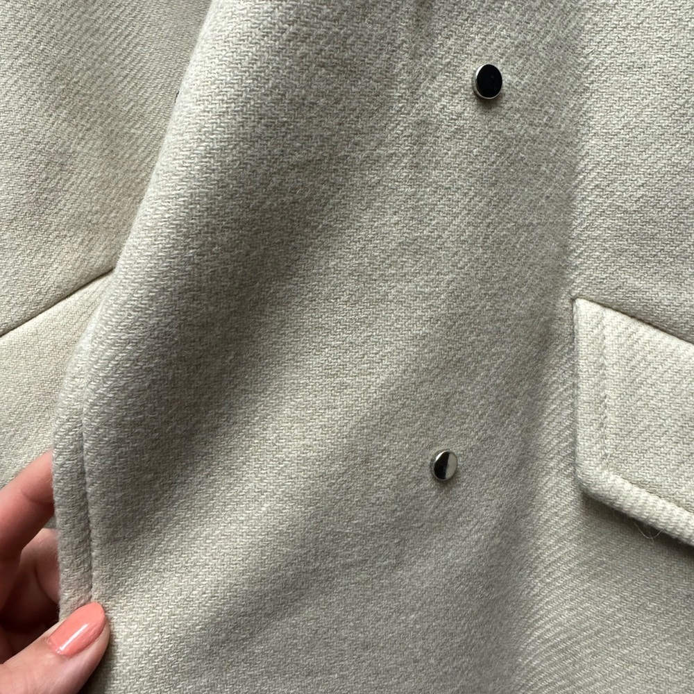 Mango Elegant Cream Women's Long Coat - Picture 7 of 10